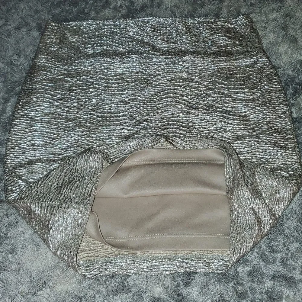 Gold Shimmer Decree Mini Skirt